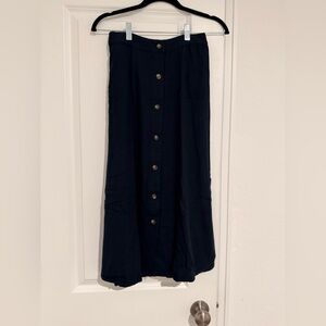 LC Lauren Conrad Navy A-Line Skirt